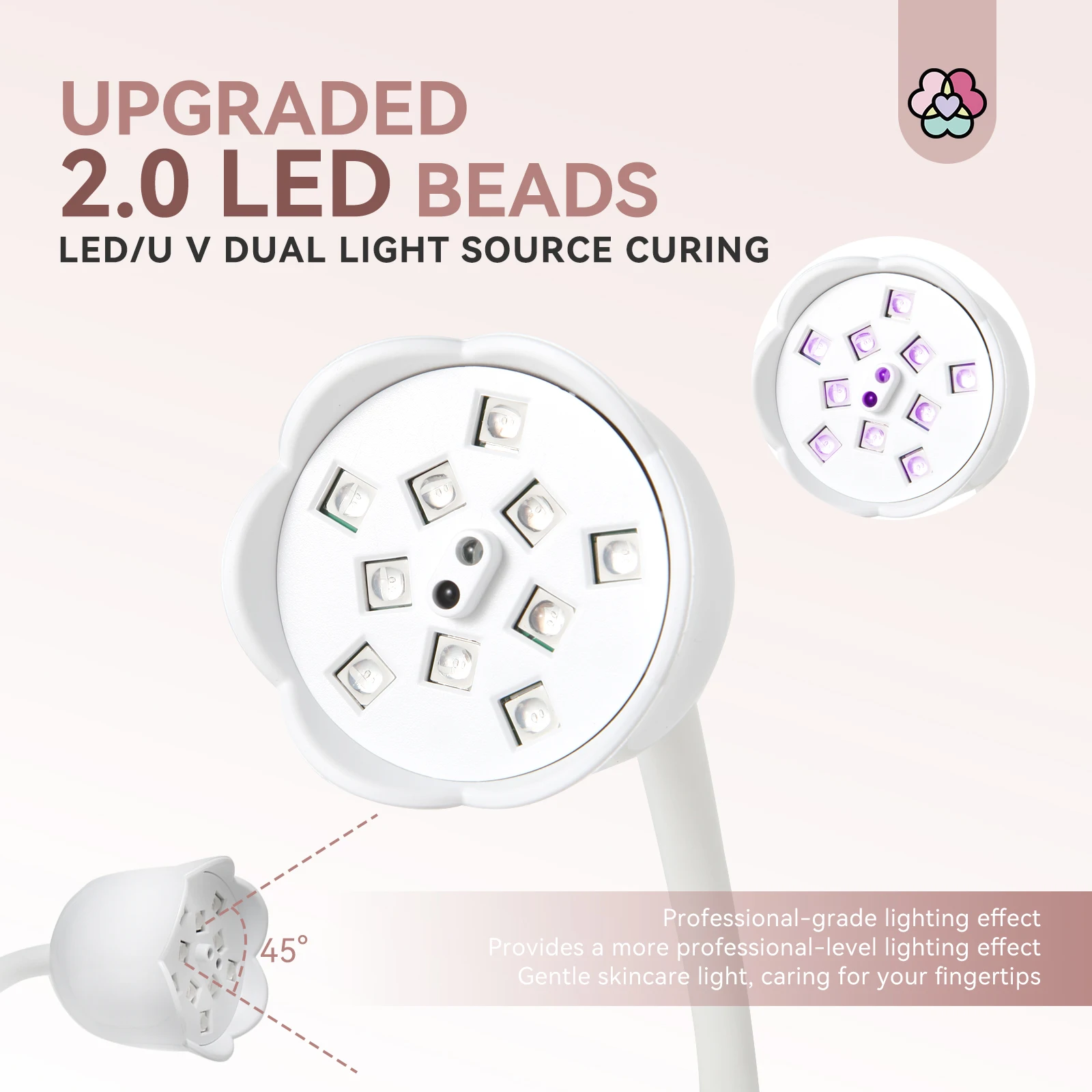 SAVILAND Mini-Gel-Nagellack-Trocknungslampe, wiederaufladbar, UV-LED-Nagellampe, Schwanenhälse, kabellose Nagellampe für Gel-Nagel, schnell trocknend