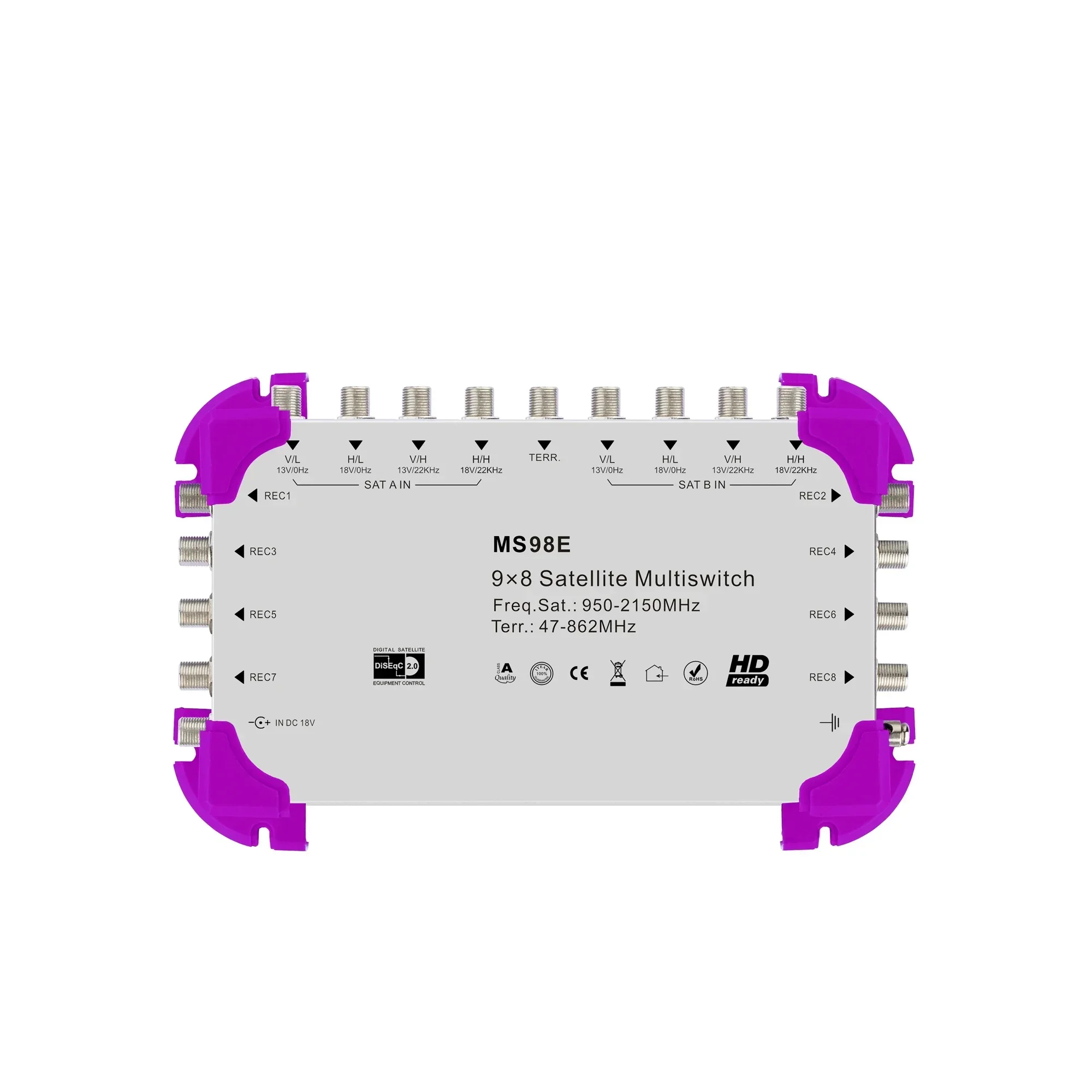 2026 Premium  Satellite Signal Power Splitter 9 in 8 out cascade switch Multiplexed SATV cascade switch ANT FM signal di