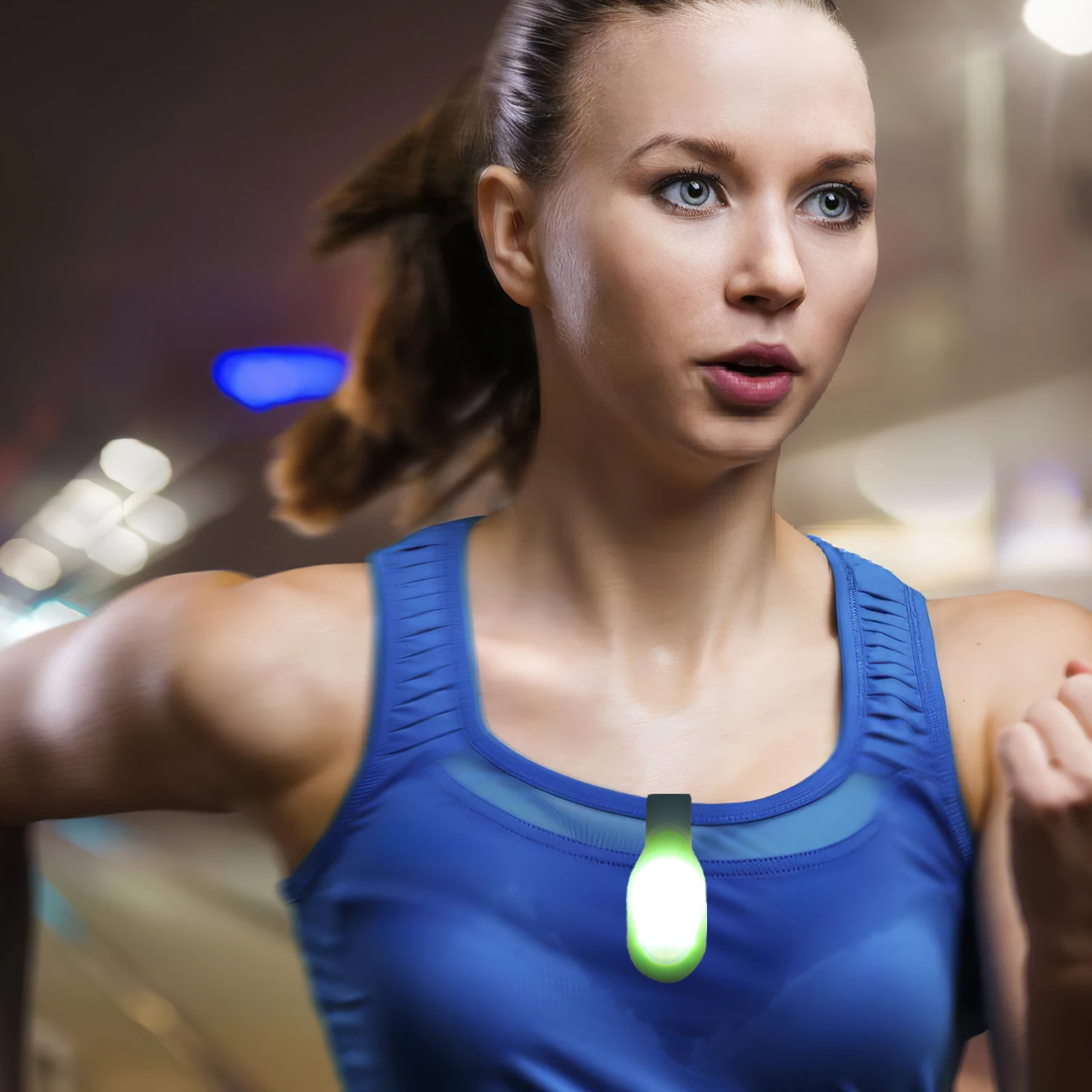 

2pcs Led Magnetic Clip Lights Hands-Free Safety Flashlights For Running Outdoor Night Walking Dog Collars Nurse Badge Lights