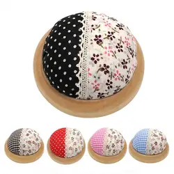 Cute Flower Pattern Needle Pin Cushion Wrist Strap Mini Fabric Wrist Needle Pad Pin Holder Needle Organizer Sewing Accessories