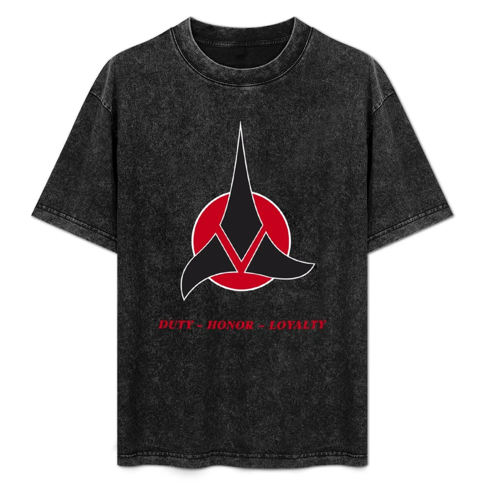 

Star Trek: The Original Series Duty Honor Loyalty Klingon Logo T-Shirt plus sizes blanks vintage t shirt men