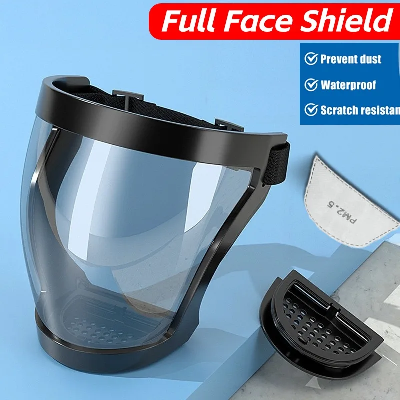 Work Full Face Protector Shield Protection Mask Transparent Facial Protector Face Protective Screen Kitchen Accessories Gadgets