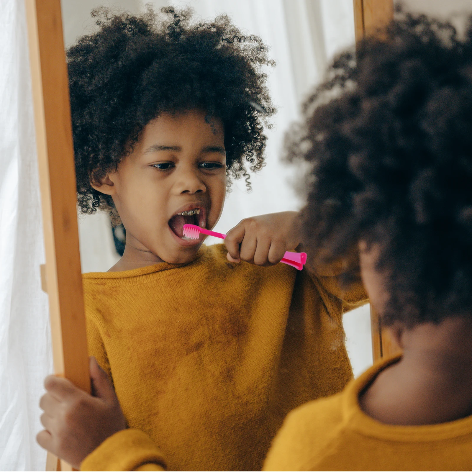 

6pcs Cartoon Deer Toothbrush Kids Soft Bristles Safe Portable Cute Toddler Bright Colors Children Teeth Brush Bulk for Kids