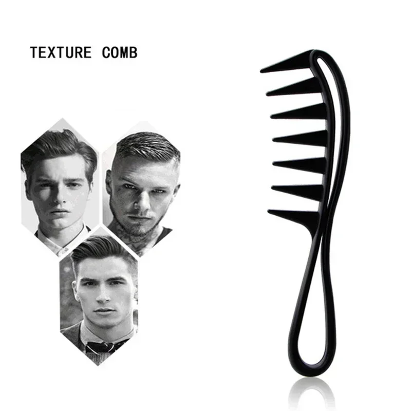 Wide Teeth Hairbrush Oil Fork Comb Men Hair Beard Trim Hairdressing Brush Afro Hairstyle Barber Styling Tools Salon Accessories