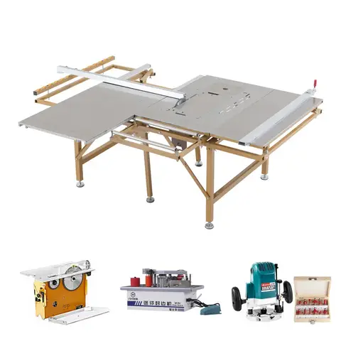 다기능 접이식 패널 톱 목공 톱 테이블 목공 작업대 정밀 슬라이딩 테이블 톱