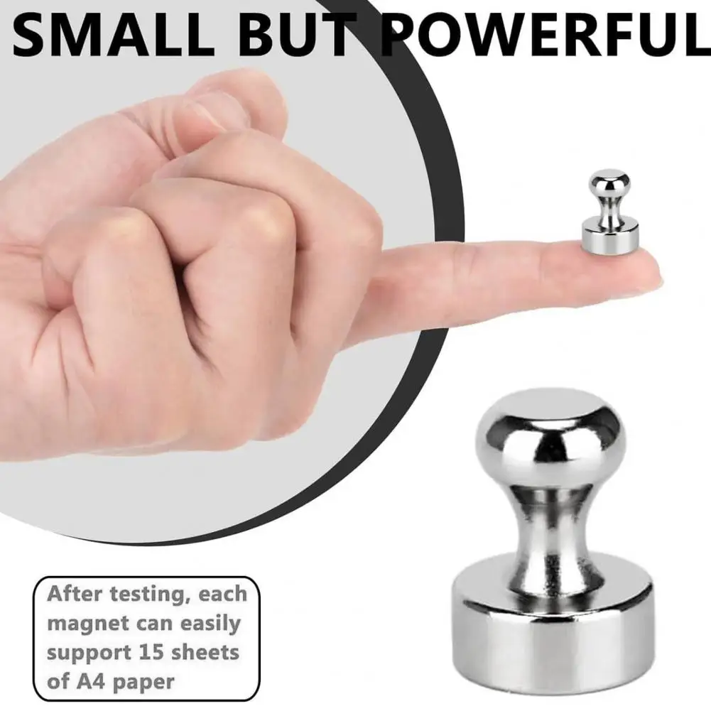 دبابيس دفع مغناطيسية معدنية للسبورة البيضاء ، مغناطيس ثلاجة قوي ، لوازم تجليد ، ثلاجة ، 10 دبابيس