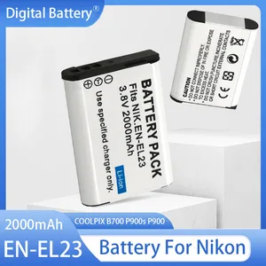 Nikon Coolpix EN-EL23 için şarj edilebilir pil, B700, P900, P610s, P610, P600, S810c, EN EL23, 2000 mAh pil Pildeki en iyi 10 satış, el feneri x900-no. 4