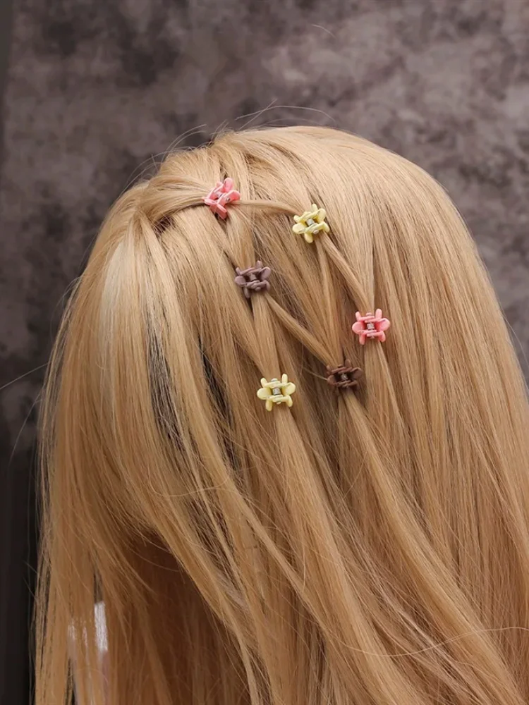 50PCS Modische Nette Kinder Haar Greifen Clip Weibliche Seite Clip Nette Prinzessin Haar Karte Schmuck Kopf Blume Mini Kleine haar Clip – Detail 2
