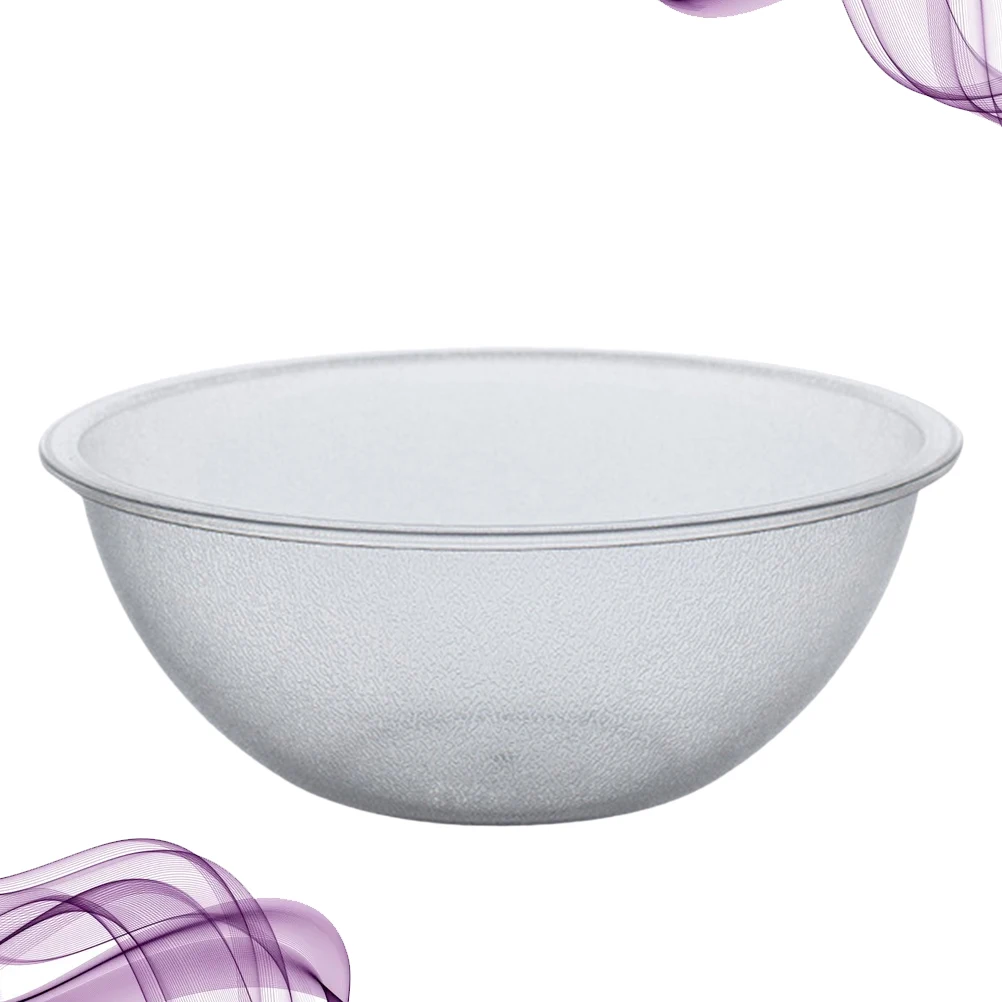 

1pc Acrylic Kitchen Vegetable Bowl Serving Fruit Container Odor Resistant Scratch Proof Deep Mixing Bowl For Salad Chips Meat
