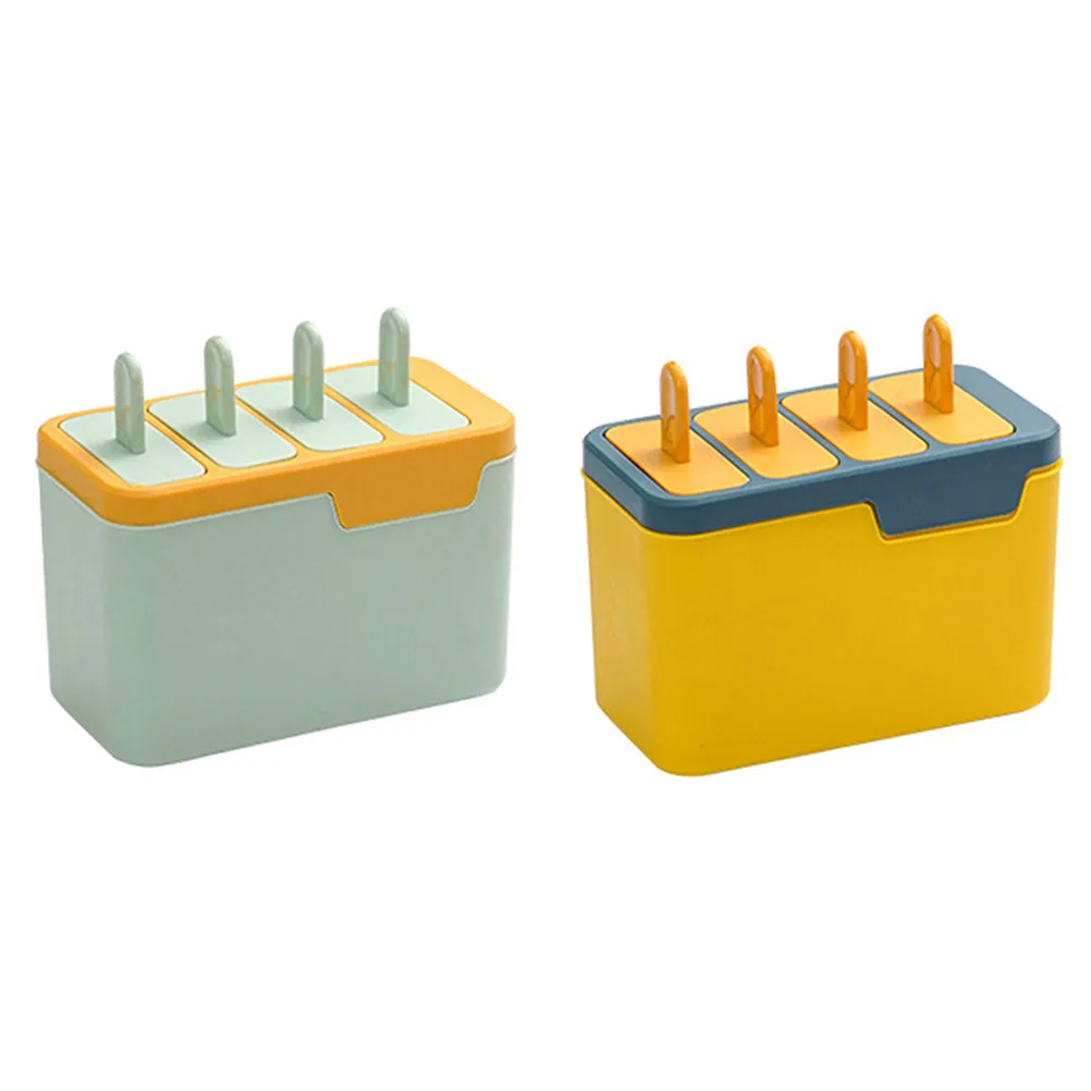 2Pcs Food Grade Plastic Ice Cream Making Mold Reusable DIY Ice Pop Mold for Homemade Treats Juice Yogurt Fruit Jam
