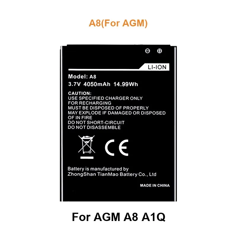 Battery For AGM A9 M6 M7 X3 M5 M2 X2 SE X1 A10 X5 H3 A8 mini - view 3