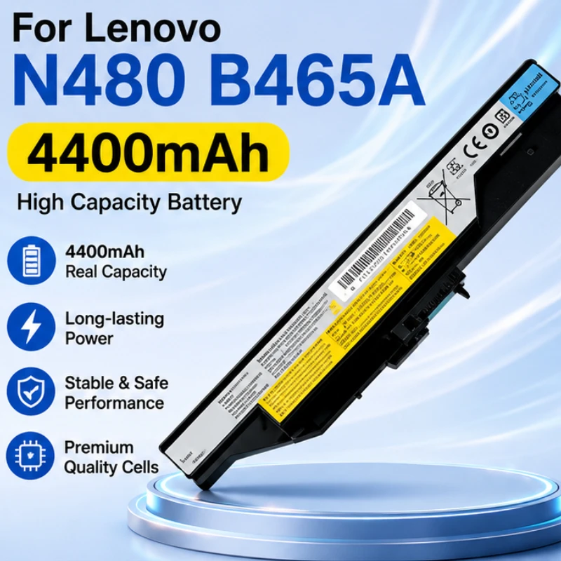 

4400mAh High Capacity Laptop Battery for Lenovo N480 B465A B465C G470E L10C6Y11 L10M6Y11 Replacement Li-ion Battery