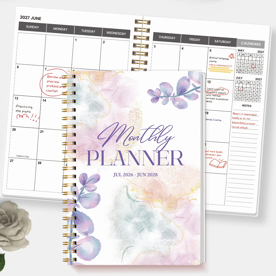 1PC A5 Monthly Planner, 2-Year - Meal Plan Notepad review and price