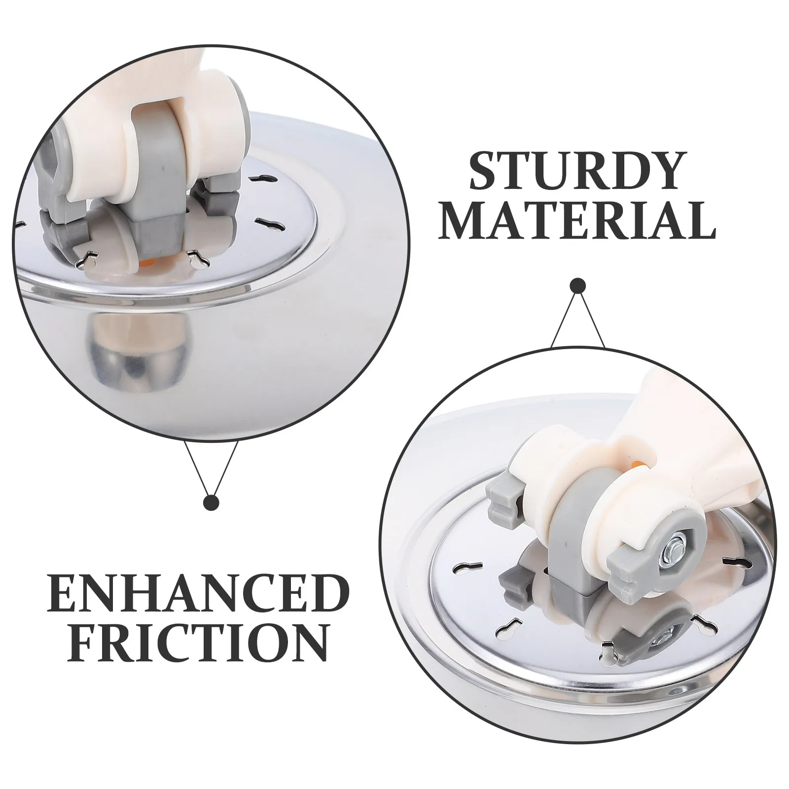 Rotating Mop Replacement Spinning Base Head Heavy Duty Round Stainless Steel Solid Metal Rotation Adapter Mop Head Disc