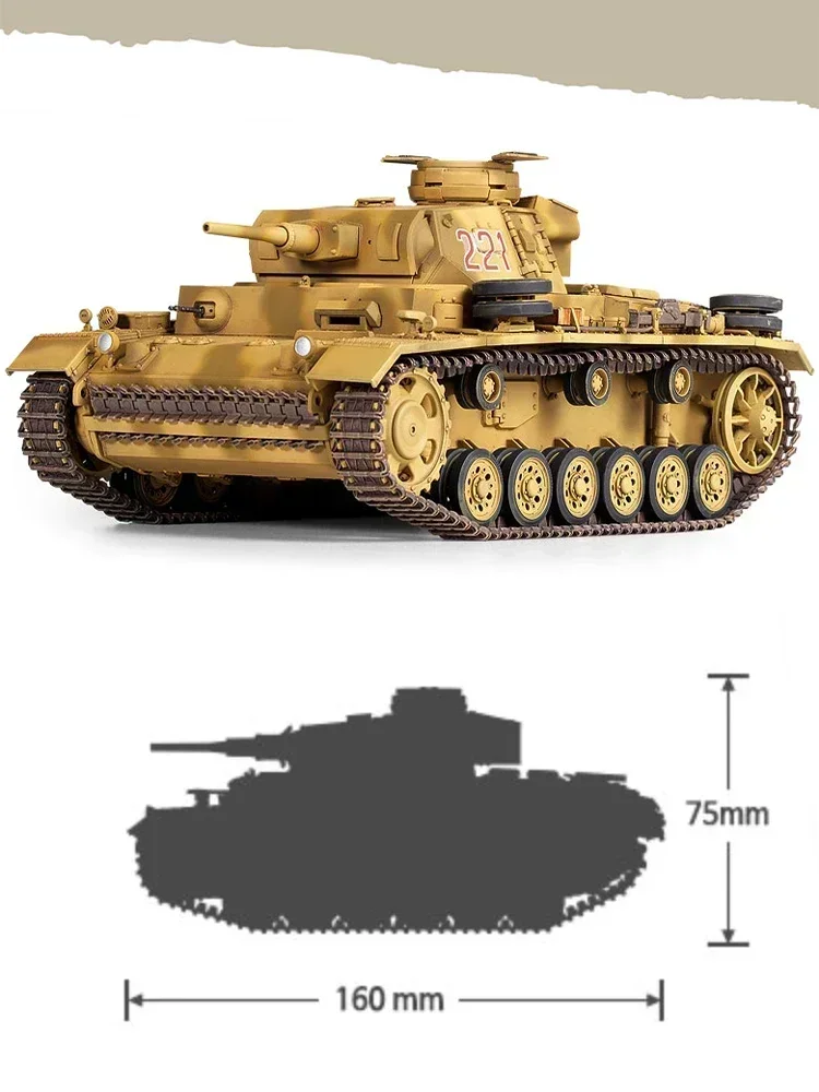 1/35 modelo da academia 13531 alemão panzer iii ausf j (tp) campo de batalha norte-africano montagem escala diy brinquedos modelo kit