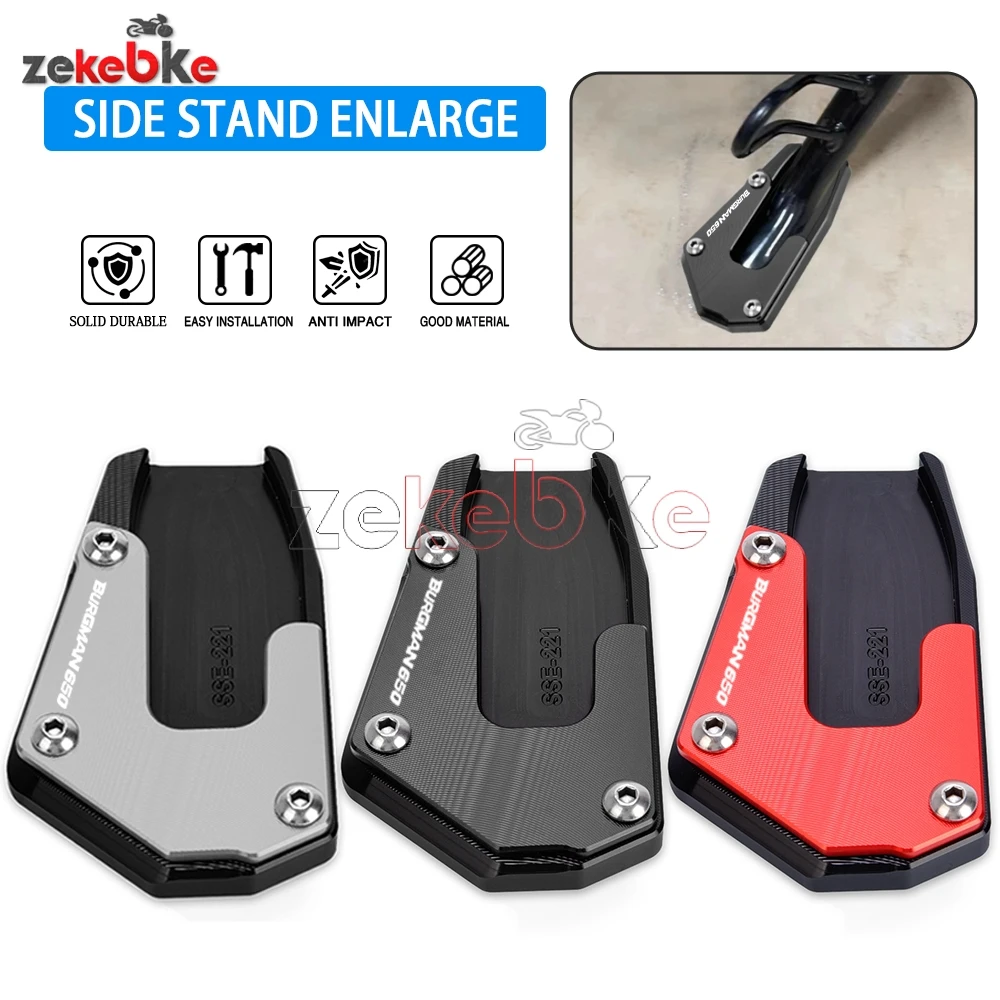 FOR SUZUKI Burgman650/AN650 2021-2022-2023 Motorcycle Kickstand Extension Side Stand Enlarge burgman 650 executive 2013-2023