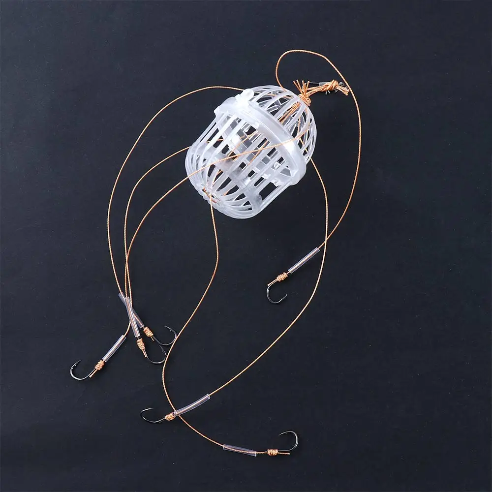 

Six Strong Carbon Steel Sea Box Hook Basket Feeder Holder Explosion Hooks Fishing Hooks Explosion Baits Cage Bait Feeder Cage