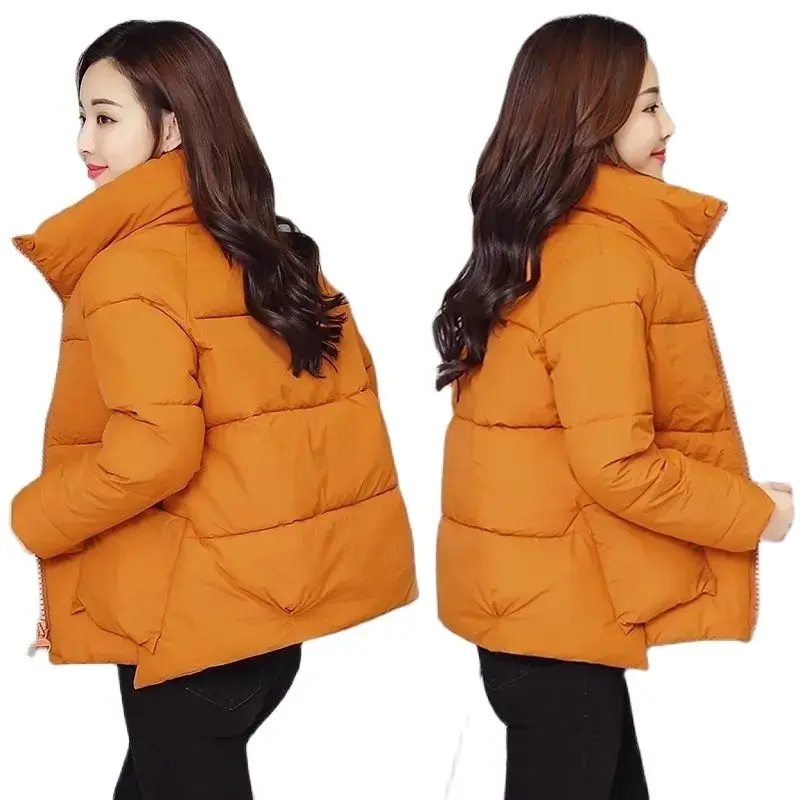 

2022 Winter New Parkas Thickened Warm Fashion Women Short Puffer Jacket Korean Down Padded Jackets Bread Coat Female Outwear Top