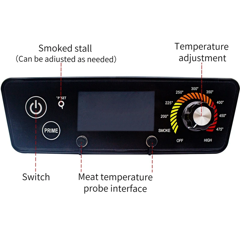 ●Digital Thermostat Control Board with LCD Display BBQ Controller for Pellet Grill Vertical Smoker BP7-3/4/5/7