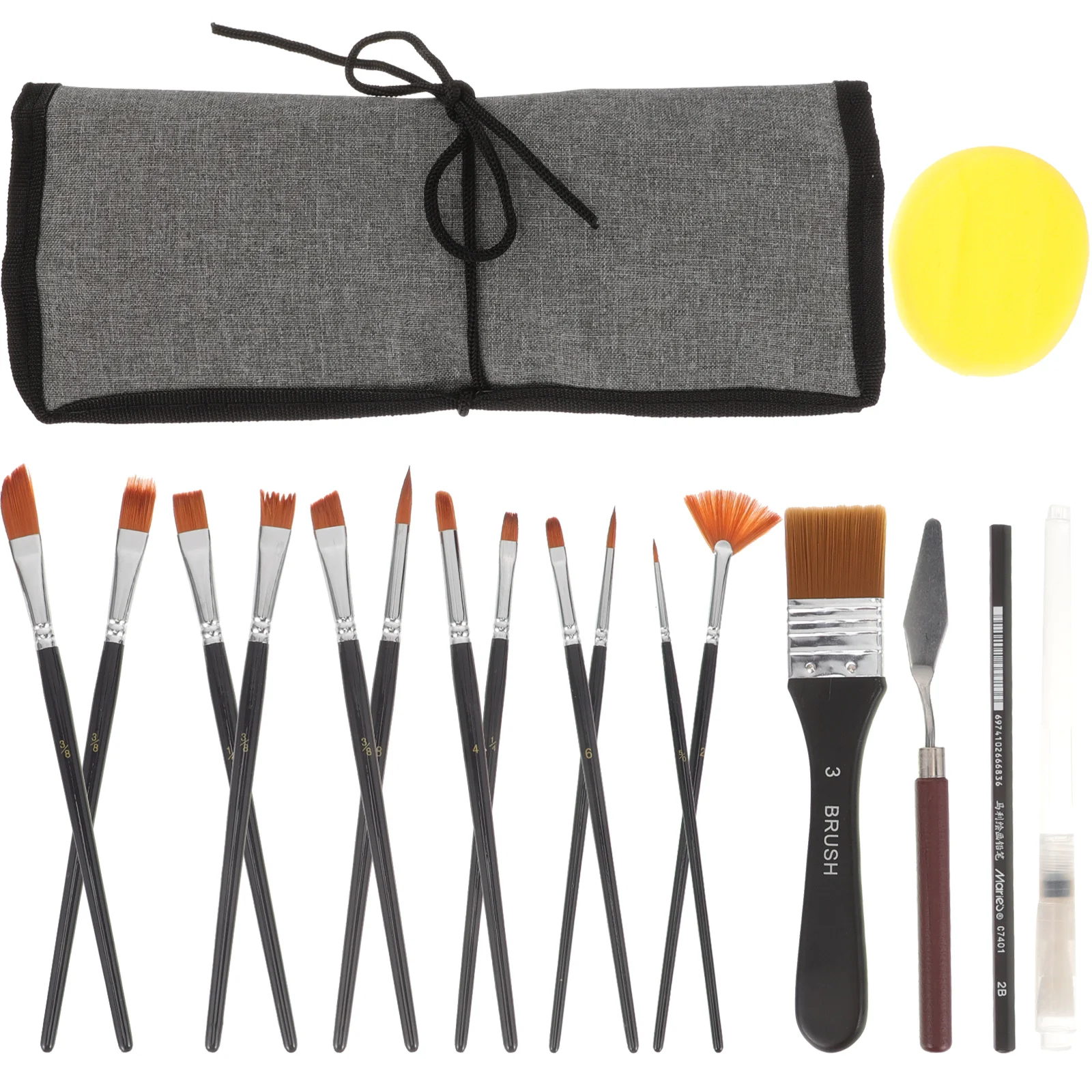 

Mix Brush Set Student Watercolor Brushes Oil Wooden Nylon Wool Paint Drawing Supplies