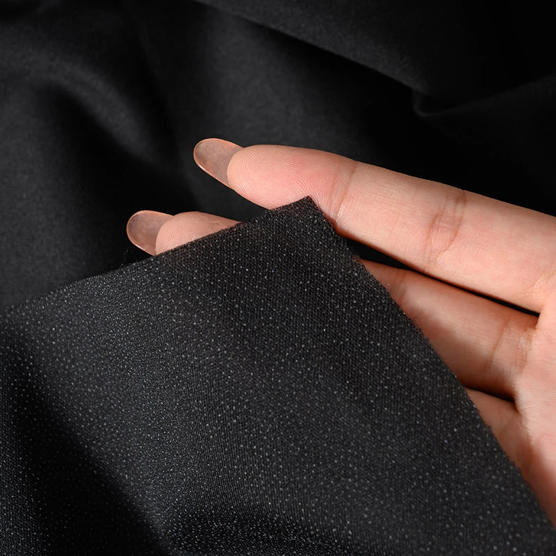 Black White Fusible Interlining 100% Polyester