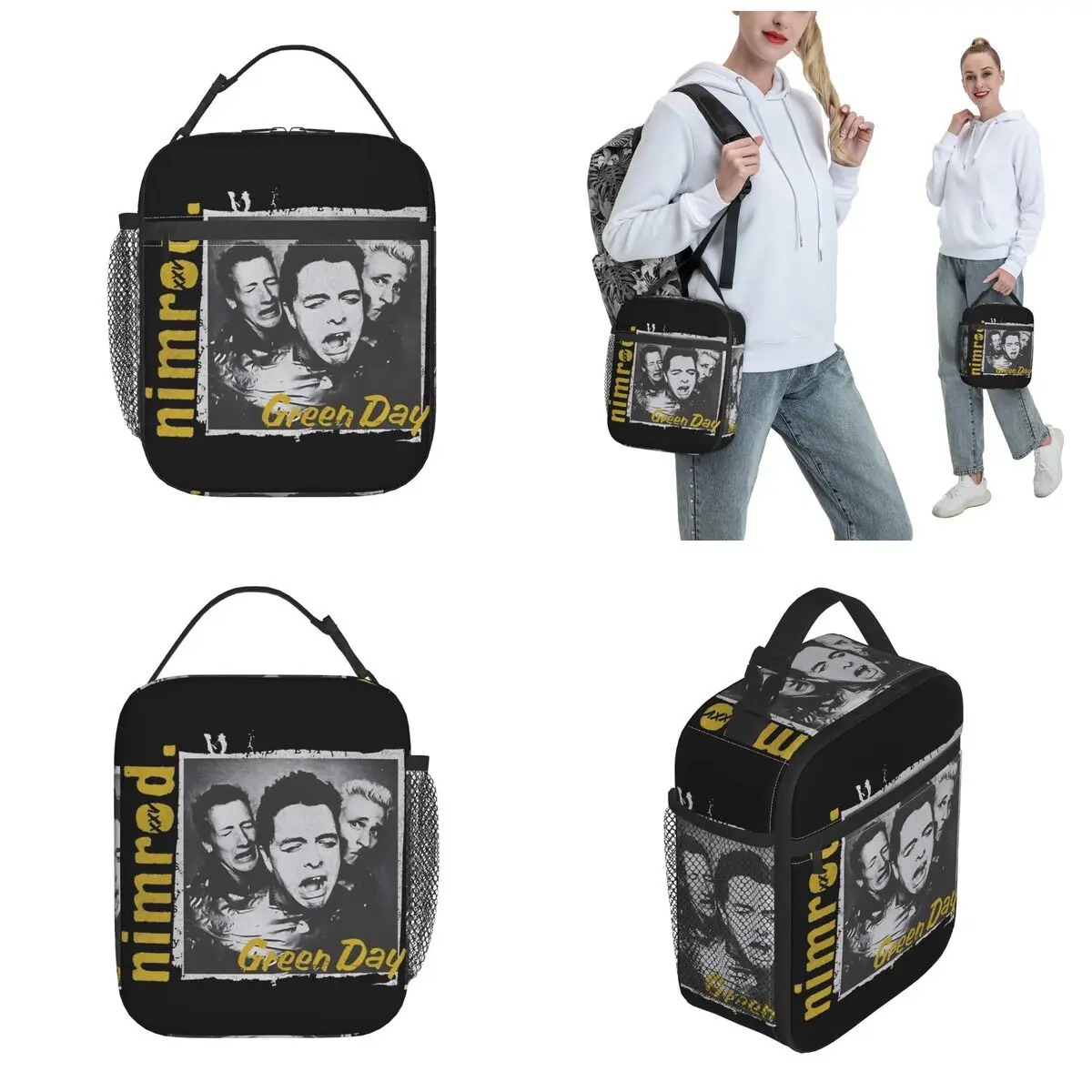 Green Day Rock Band Insulated Lunch Bag The Saviors Tour 2024 Storage Food Box Portable Cooler Thermal Bento Box For Picnic