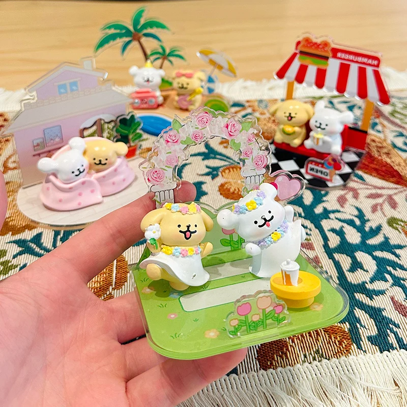 Nuova scatola cieca Lucky Dog Line Art - Regalo souvenir di nozze Kawaii per ragazze/damigelle d'onore Simpatico arredamento da scrivania