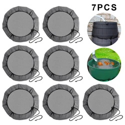 60cm beczka na deszcz siatka filtrująca ze sznurkiem nylonowy zbiornik na wodę filtr siatka na owady torba przeciw owadom przeciw upadkowi liście artykuły ogrodnicze