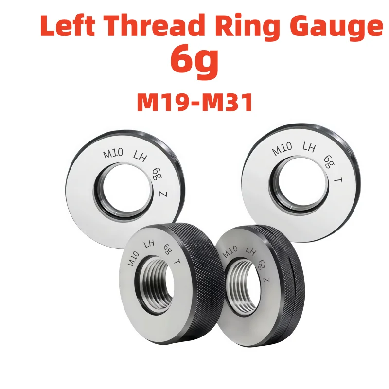

Набор из 2 калибровочных колец (1*GO+1*NOGO) для измерения левой метрической резьбы с мелким шагом, точность 6 г, M19-M31, нестандартный измерительный инструмент