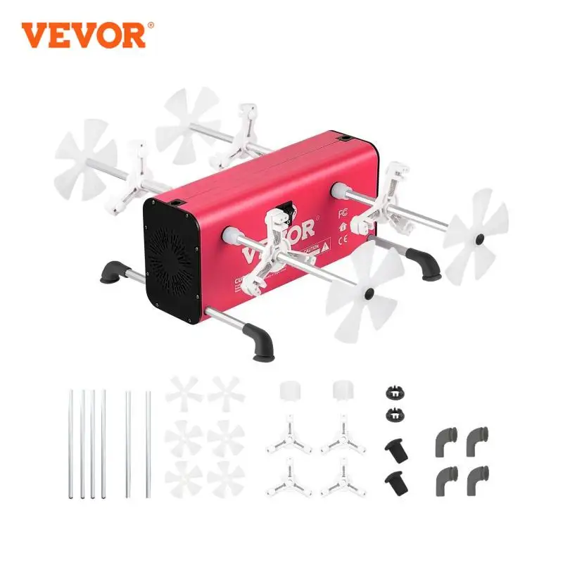 VEVOR 4 Cup Turner 2 Speeds Multiple Tumbler Spinner Rotator Machine Kit w/ 4 Removable Adjustable Arms & 4 Independent Switches