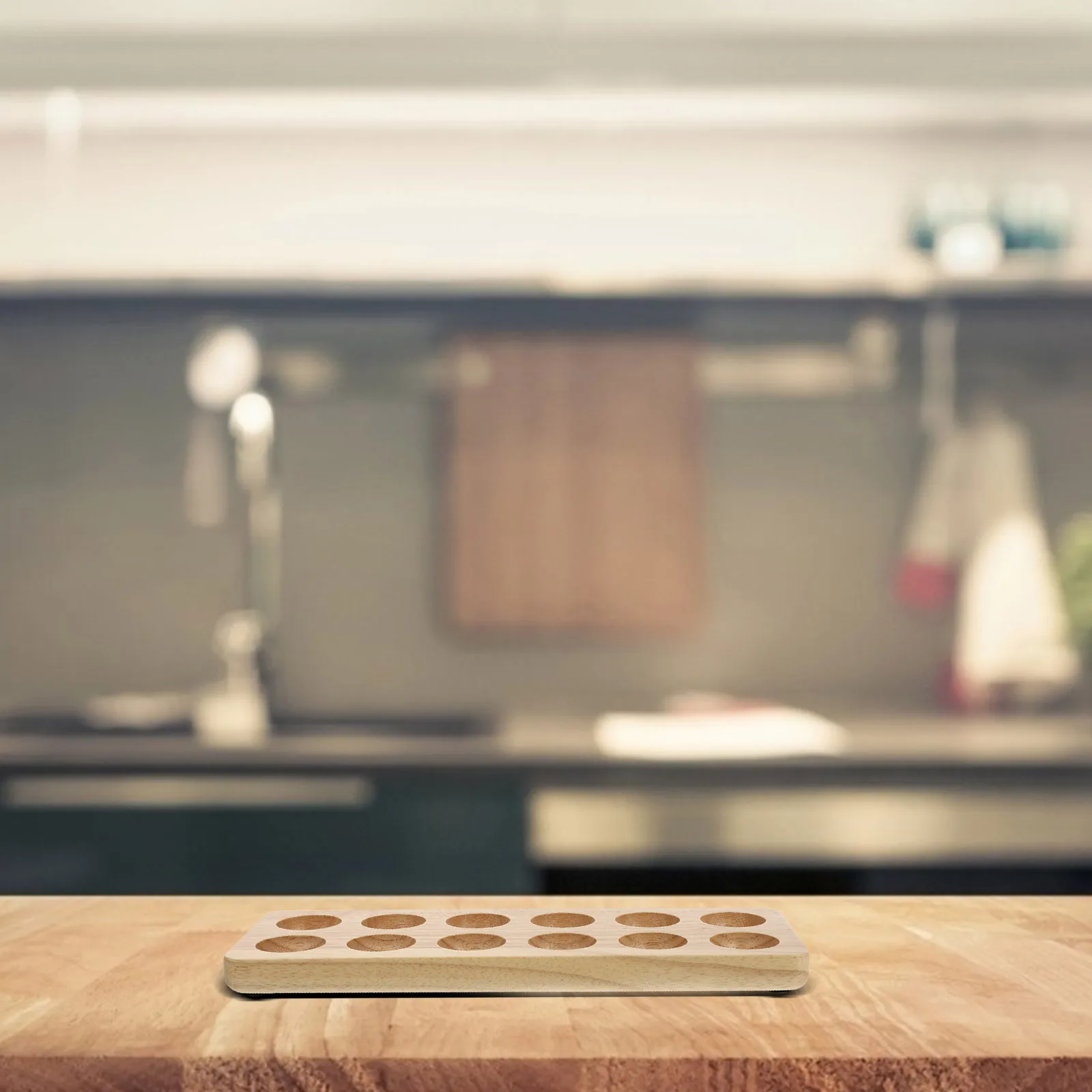

1pc Wooden Base Kitchen Home Storage Base Use Protective Fixing Holder Egg Holder Container Stand Wood Egg Container