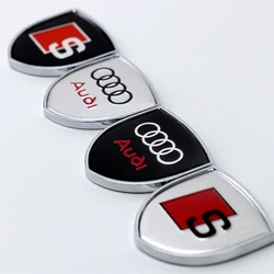 3D Metal Car Badge Side Body Rear Trunk Window Sticker Decoration For Audi A3 8P A4 B6 B7 A5 A6 C5 C6 C7 A7 A8 Q3 Q5 Q7 TT 8V R8