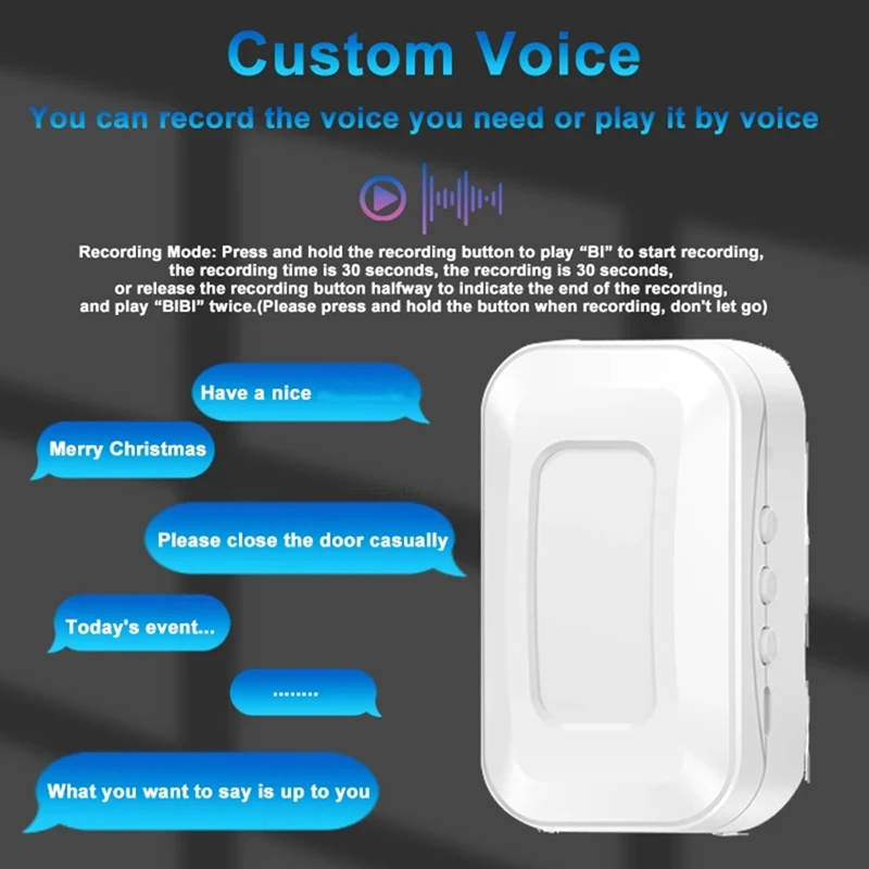 ชาร์จสมาร์ทยินดีต้อนรับ Doorbell ยินดีต้อนรับเซ็นเซอร์ไร้สายยินดีต้อนรับ Doorbell เตือนเสียงสําหรับ Store Entrance