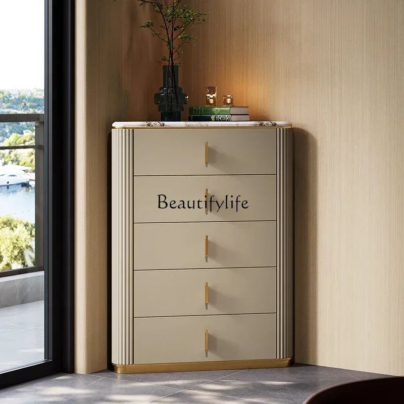 

lx14Italian modern fashion high-end corner clothing storage cabinet living room bucket cabinet