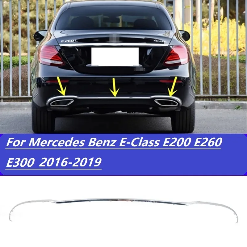 Rear bumper decorative strip chrome strip For Mercedes Benz E-Class E200 E260 E300  2016-2023