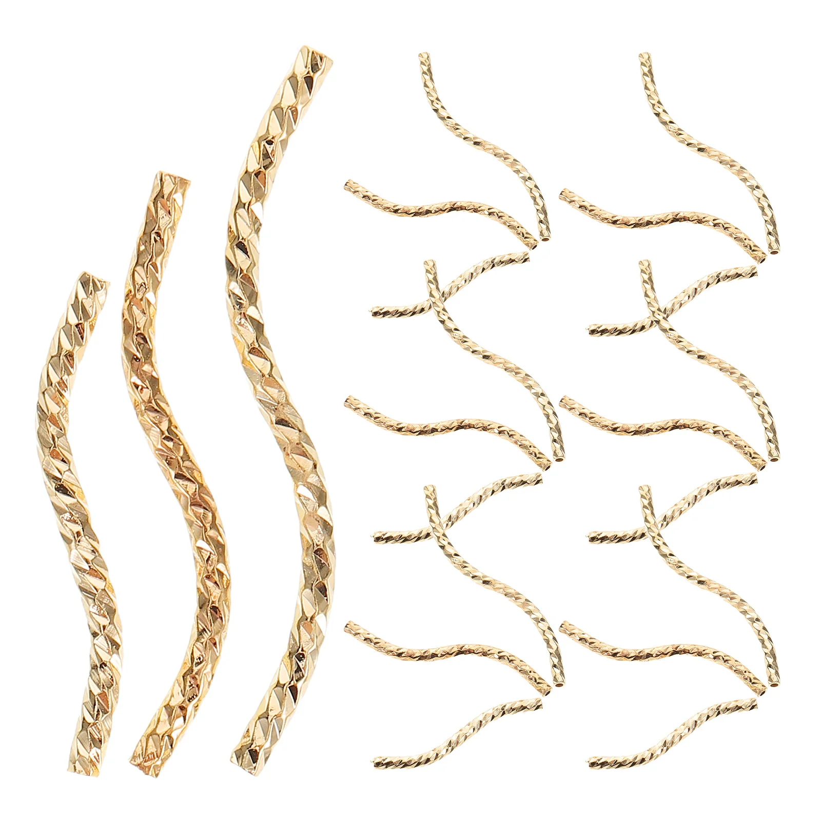 

30 шт. роскошные золотые наполненные бусины-трубки в форме сердца, комплект ювелирных изделий «сделай сам», долговечный блеск, узоры ручной работы, принадлежности для рукоделия