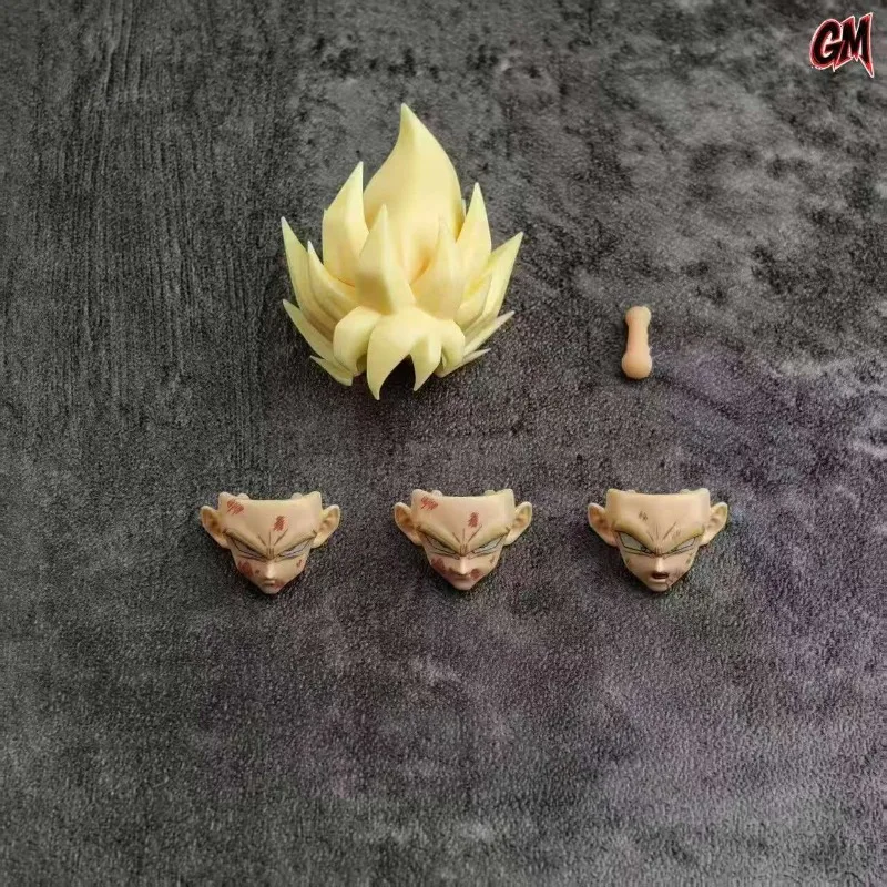 【24-hour Shipping】GM Studio Dragon Ball SHF Super Saiyan Son Goku Head Sculpt Accessory Pack (Straight Hair / Flowing Hair) view 4
