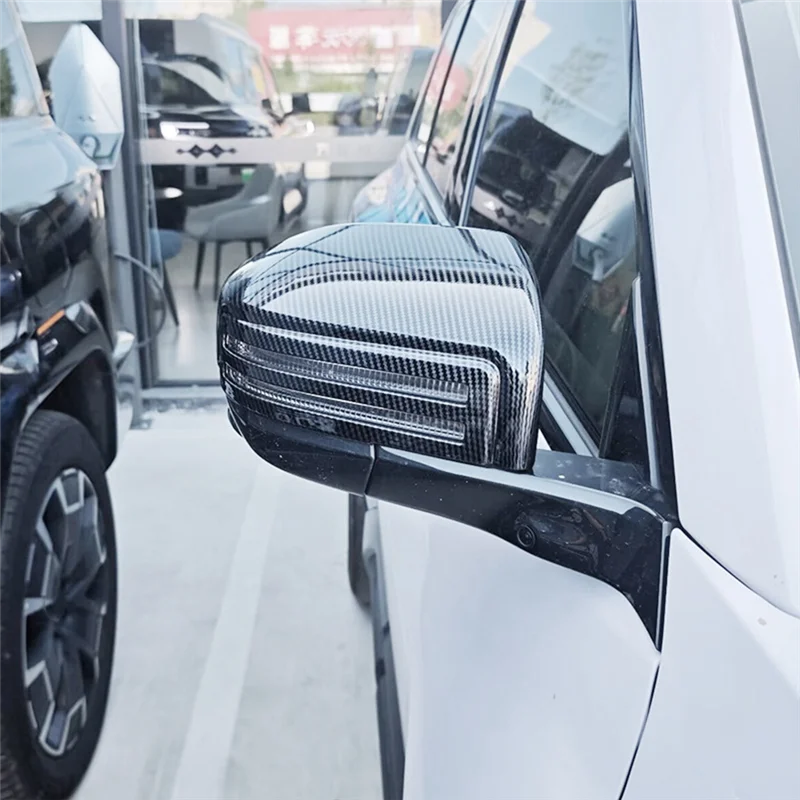 Acessórios do carro espelho retrovisor capa guarnição protetora para byd equation leopardo 3 espelho lateral tampa capa titânio