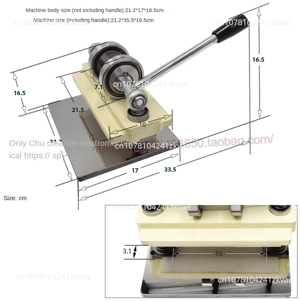 Manual die-cutting machine fabric cutting pendant cutting leather blanking die stamping small press die customization