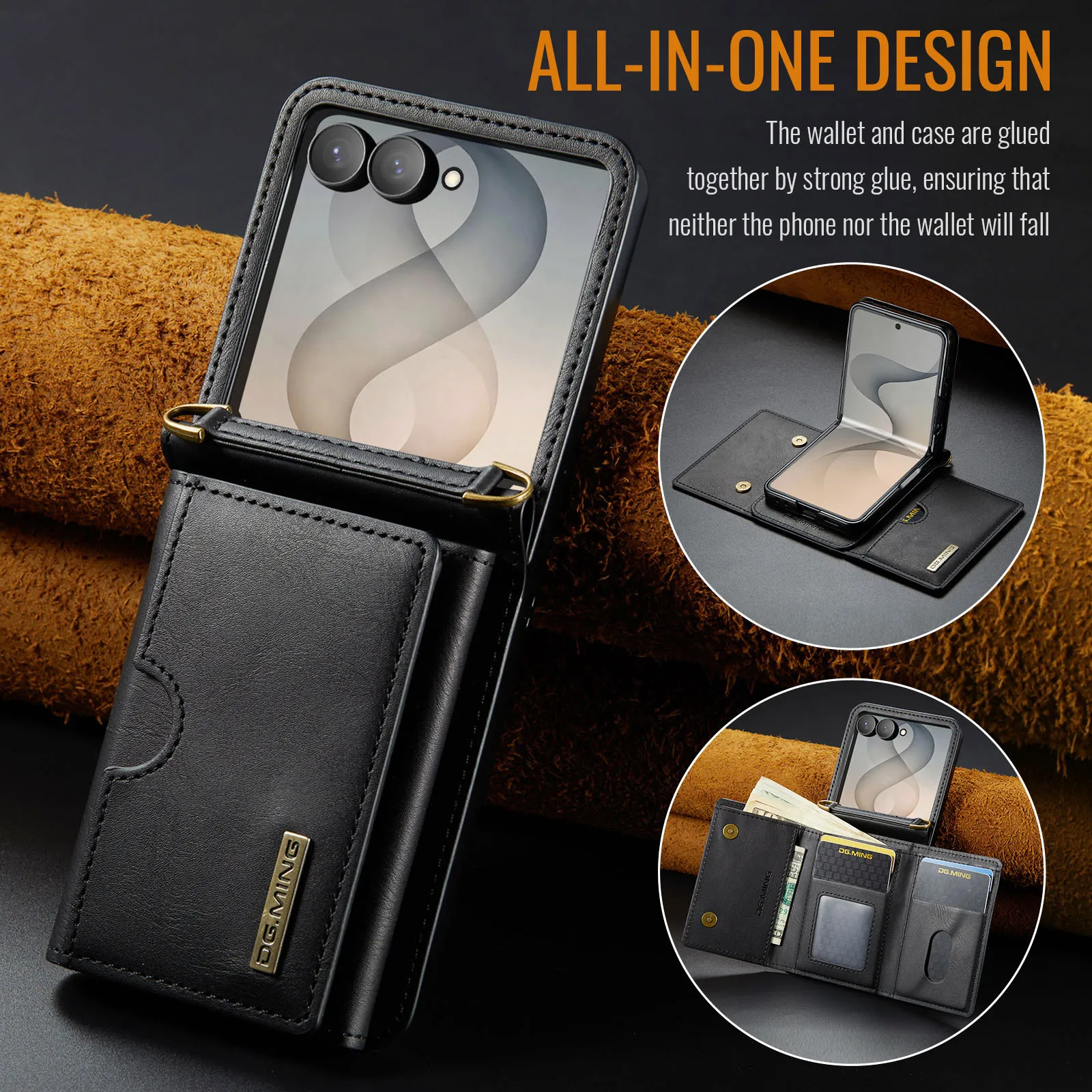 Étui de protection en cuir pou - Phone Wallet Combo avis et prix