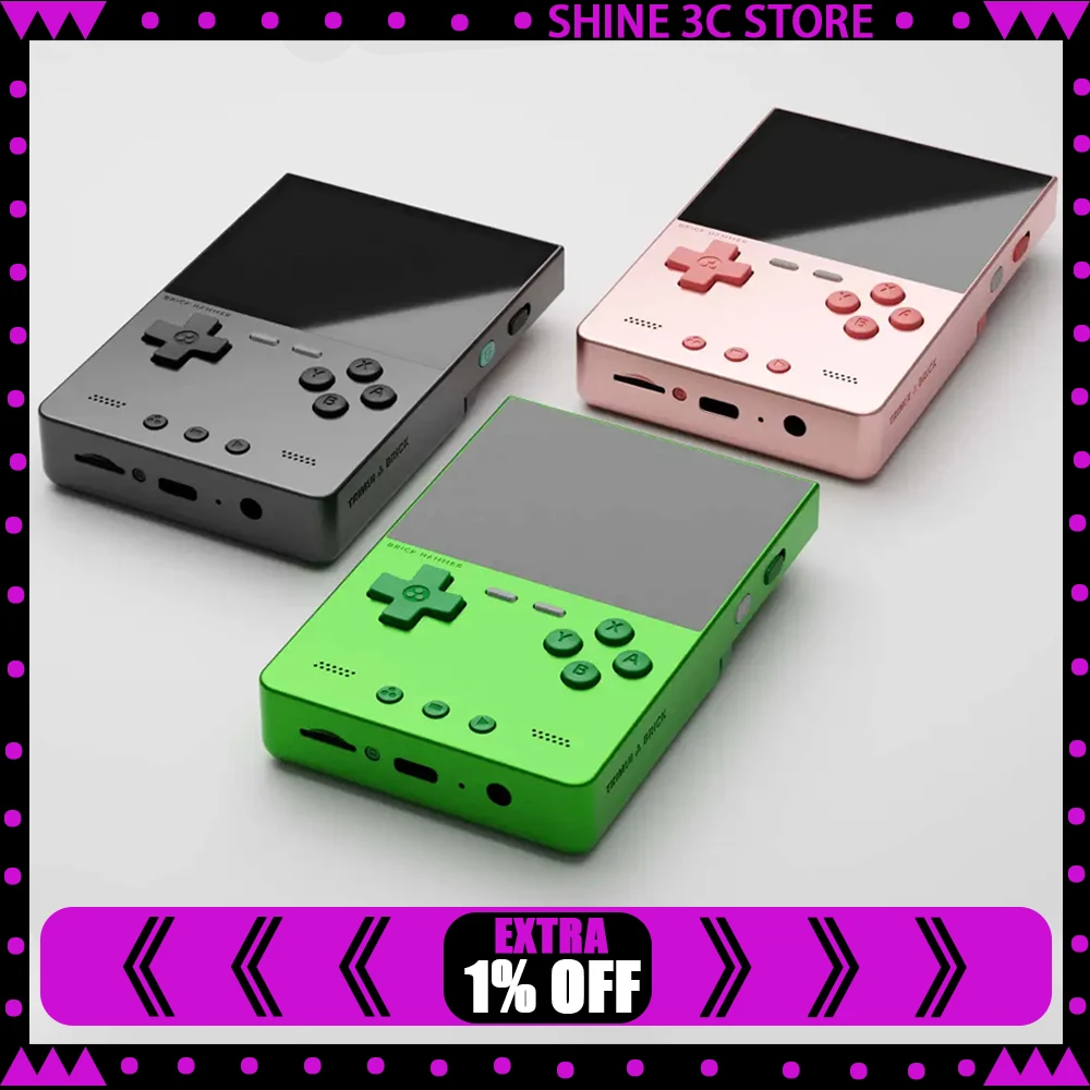 

Ручная игровая консоль Trimui Brick Hammer 3,2 дюйма 1024*768 IPS экран 3000 мАч металлический игровой автомат с открытым исходным кодом в стиле ретро подарки