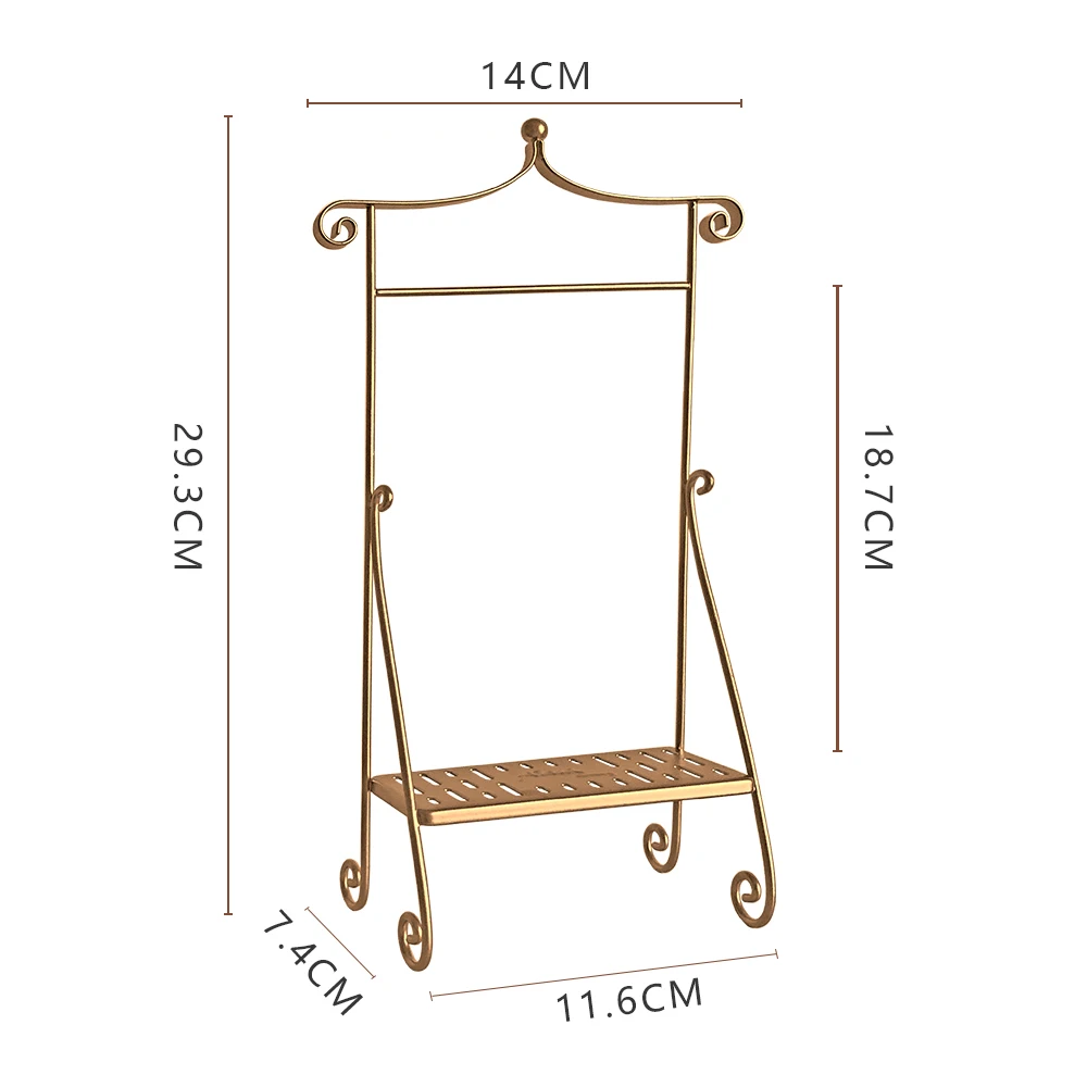 Porte-manteau rétro en métal T1, échelle 1/10e, accessoires de meubles, maison de beurre, accessoires de scène de soldat Lol Ob11 Gsc Blyth