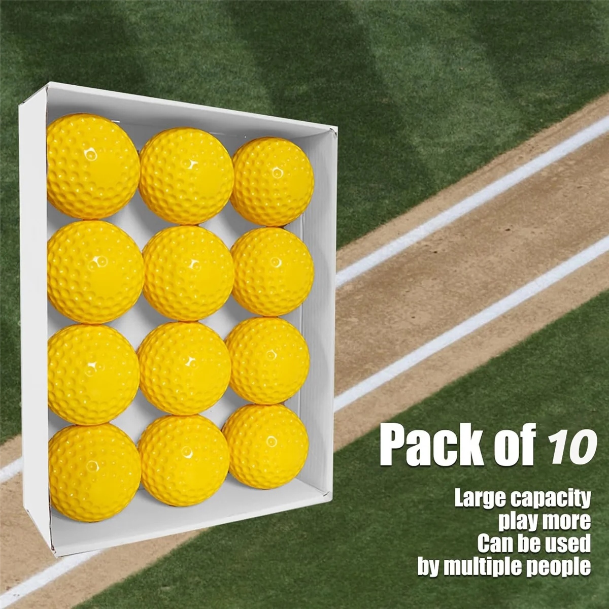 10 Pack Baseballs Training Ball ,9 Inch Pitching Machine Baseballs for Hand-Eye Coordination, Hitting and Practice