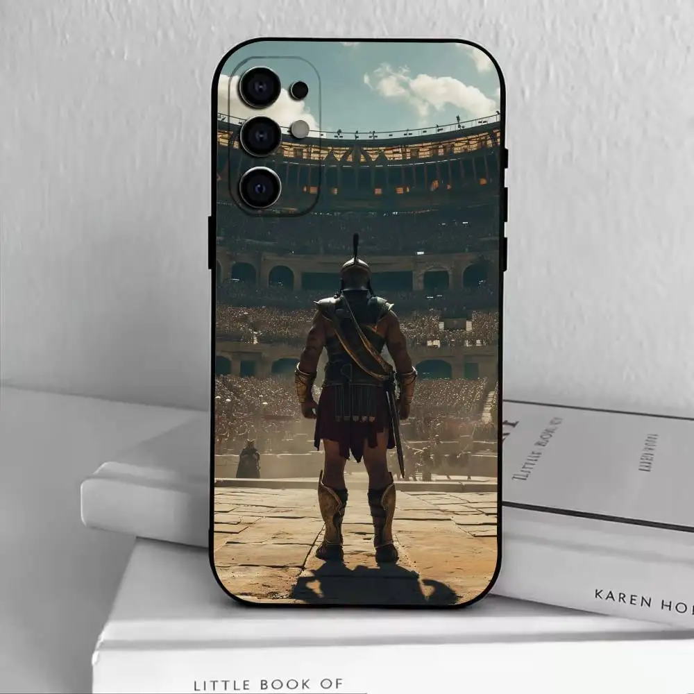 G-Gladiator B-Black  Phone Case Black Silicone Soft For Samsung S25,S24,S21,S22,S23,S30,Ultra,S20,Plus,Fe,Lite