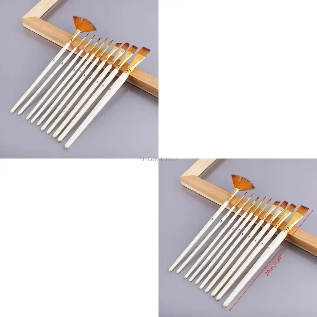 

Кисть для акварельной краски, 10 шт./компл., пейзажный рисунок, эскиз, контурный аксессуар