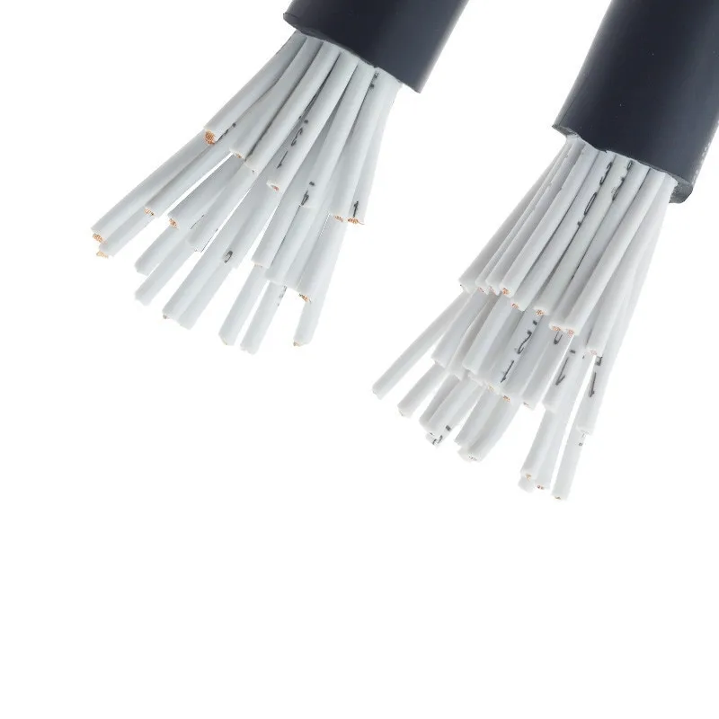 PVC cable 30 Cores Multi-core control cable 24 22 18 20 17AWG Copper Wire Conductor Electric Cable Black soft sheathed wire