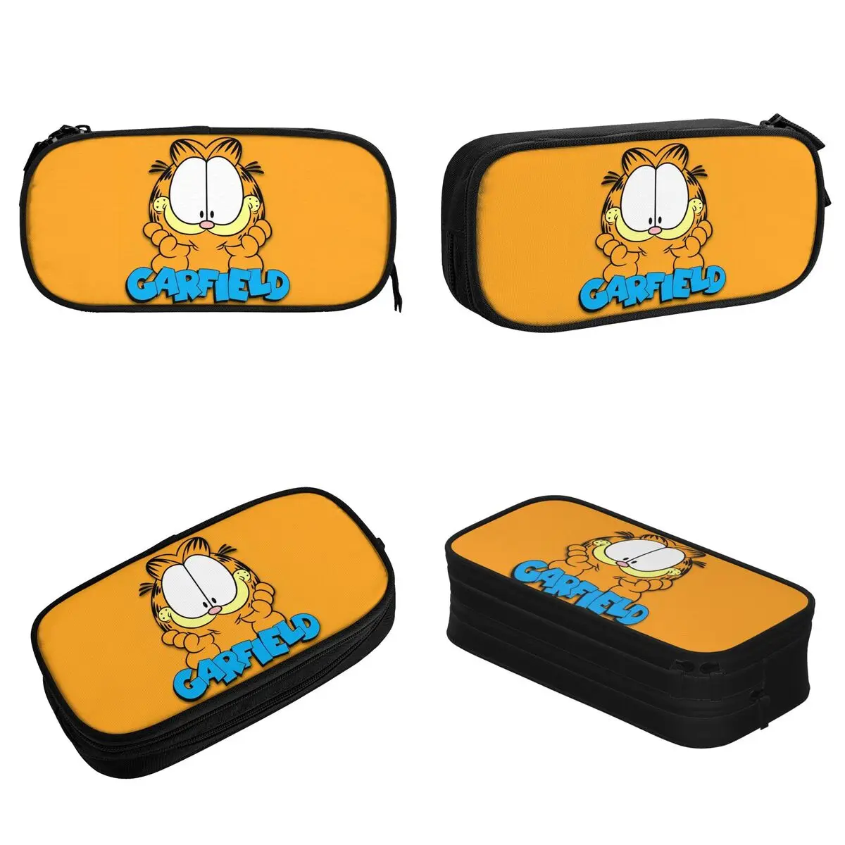 G-Garfielded Smiling Chin-resting Pencil Cases Creative Cartoon Pen Bags Student Big Capacity School Supplies Gifts Pencilcases