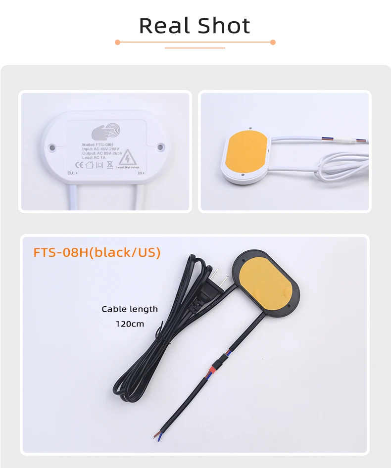 AC 110V-220V LED-Touchsensor-Schalter, Durchdringt 40mm Dickes Holz, Geeignet für Möbel-Einbauschalter – Detail 5