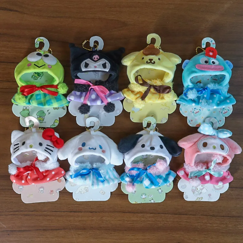 Sanrio Figure Cosplay Cap Pendant Kawaii Kuromi Melody Clothes Cape Cute Doll Accessories Gifts