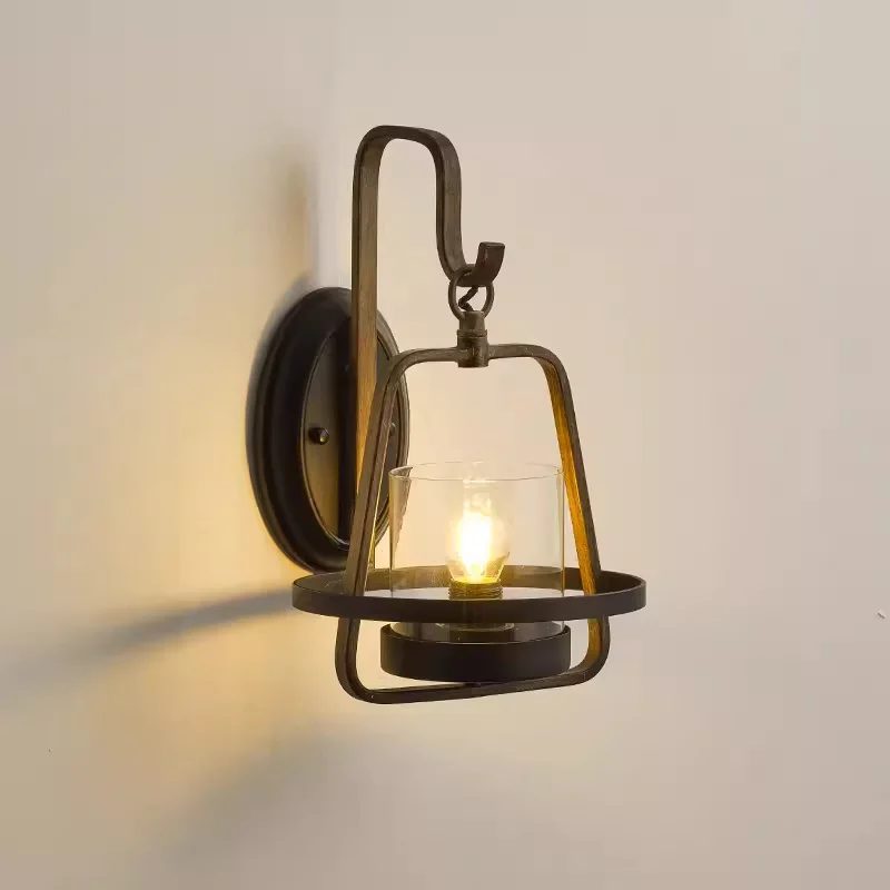 

Warm bedroom bedside lamp aisle TV background wall decorative wall lamp